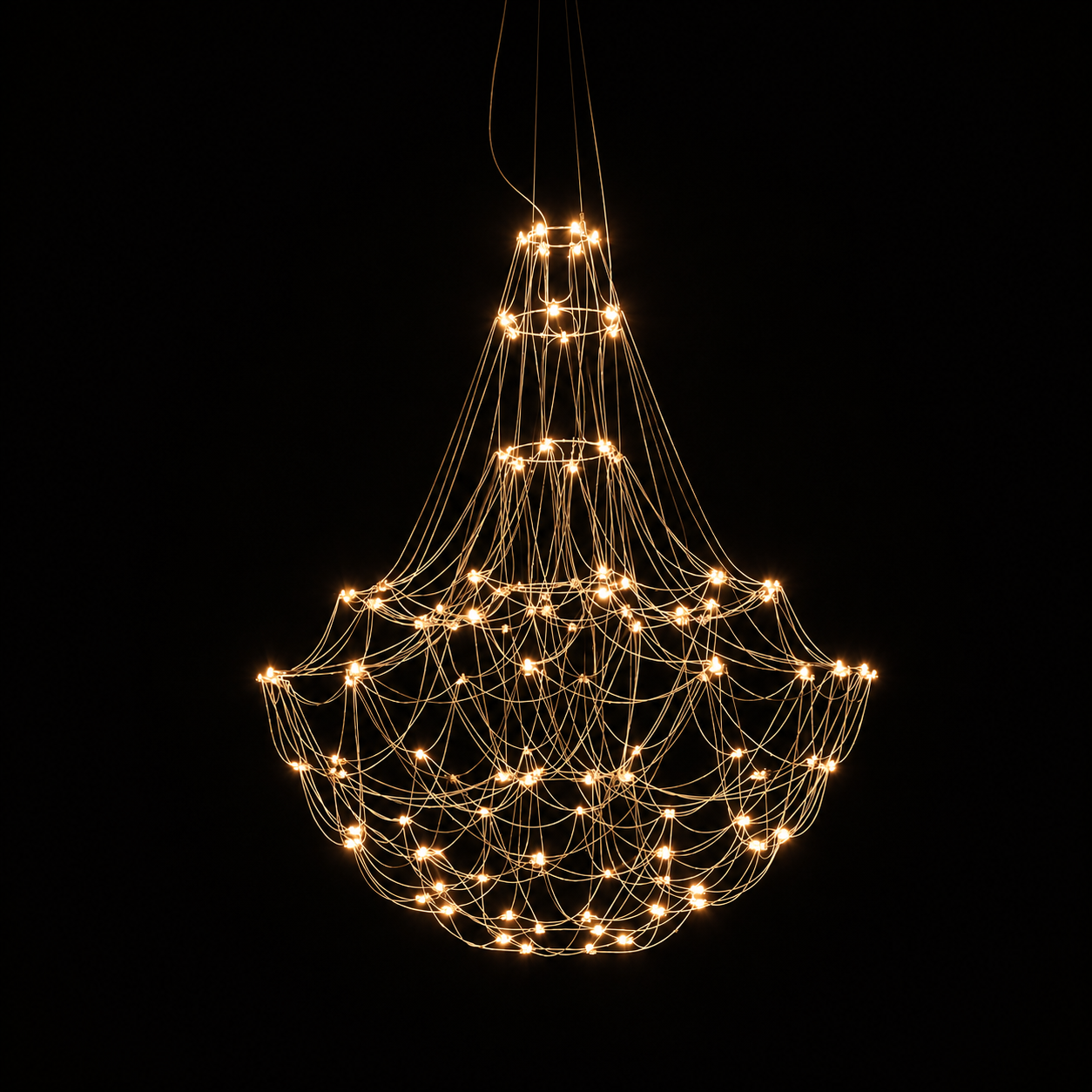 Светильник LUMINA — Каскадная люстра на стальном тросе